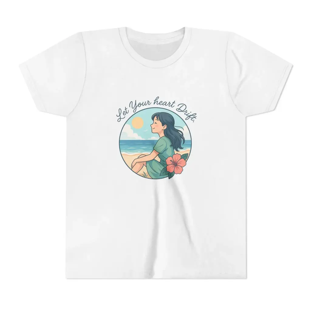 Let Your Heart Drift Ocean Vibe Youth Short Sleeve Tee