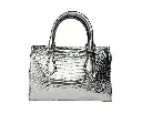 Sheila Small Crossbody Satchel Purse Bag Silver
