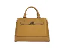Reed Small Leather Belted Satchel Crossbody Bag Brown