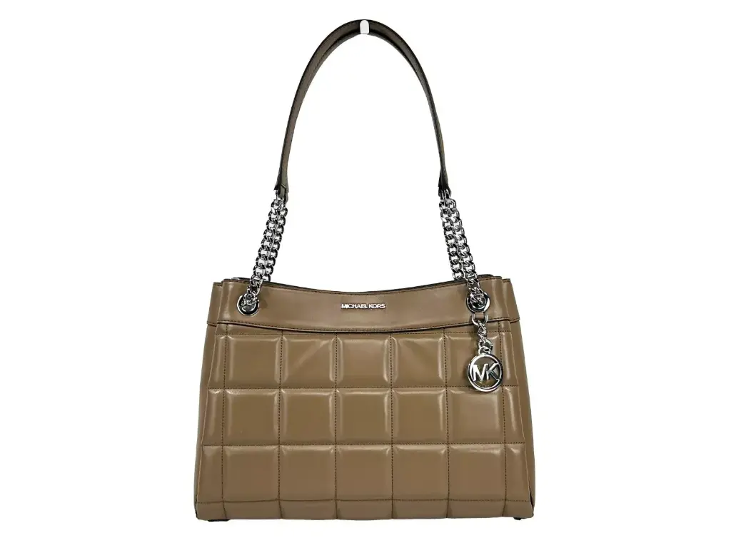 Susan Medium Chain Shoulder Tote Bag Driftwood