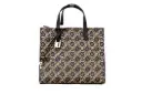 Mini Grind Signet Printed Leather Crossbody Tote Handbag Purse