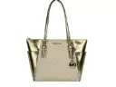 Charlotte Large Leather Top Zip Tote Bag Purse Gold