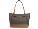 Reed Large Belted Tote Shoulder Bag Purse Brown