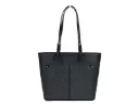 Jet Set Medium Black Double Pocket Tote Bag