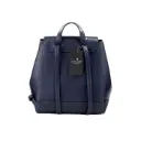 Madison Navy Saffiano Leather Medium Flap Shoulder Backpack Bag