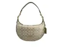 Payton Signature PVC Leather Shoulder Bag Champagne Gold