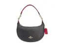 Payton Signature PVC Leather Shoulder Bag Brown Red