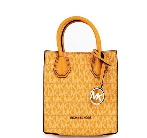 [BG 2364104] Mercer XS Honeycomb Gold Signature PVC North South Shopper Crossbody Bag
