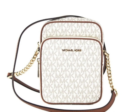 [BG 1923106] Jet Set Medium Vanilla PVC North South Chain Crossbody Handbag