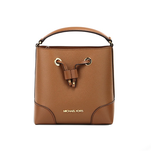 [BG 4396417] Mercer Small Luggage Pebbled Leather Bucket Crossbody Bag Purse