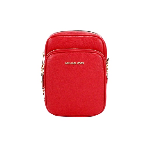 [BG 4383000] Jet Set Bright Red Pebbled Leather North South Chain Crossbody Bag