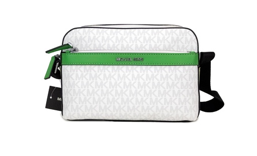 [BG 4182031] Cooper Small Bright White Palm Signature PVC Utility Crossbody Bag