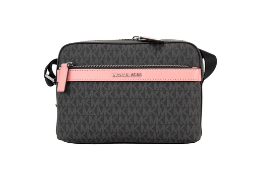 [BG 4155297] Cooper Small Black Pink Signature PVC Utility Crossbody Bag