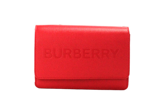 [BG 4402624] Hampshire Small Red Embossed Logo Smooth Leather Crossbody Bag