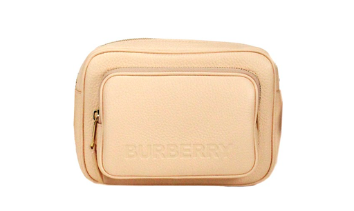 [BG 4402600] Small Branded Peach Pink Grainy Leather Camera Crossbody Bag