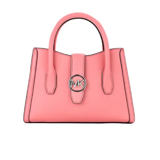 [BG 4304182] Gabby Small Tea Rose Faux Leather Top Zip Satchel Crossbody Bag
