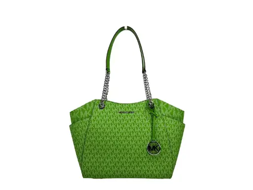 [BG 6613397] Jet Set Large Chain Shoulder Tote Bag Jungle Green