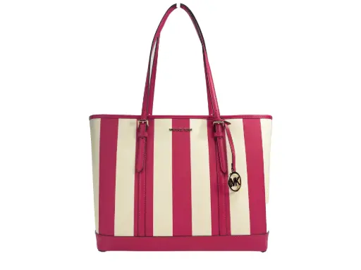 [BG 4418574] Jet Set Travel Large TZ Shoulder PVC Tote Bag Purse Pink