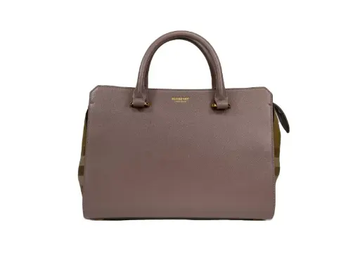 [BG 6373413] Small Banwell Leather Tote Bag Purse Grey Mink