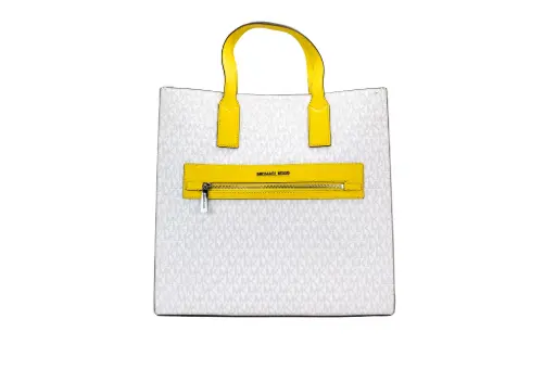 [BG 4130053] Kenly Large Signature Citrus PVC North South Tote Computer Handbag