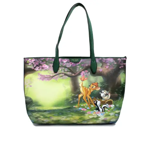 [BG 4414363] Disney Sutton Bambi Coated Canvas Shoulder Tote Handbag Purse