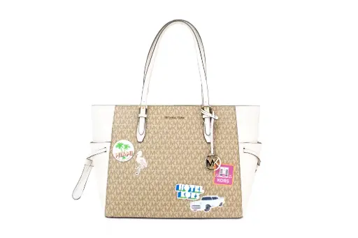 [BG 4124357] Gilly Large Travel Miami Print Signature PVC Tote Handbag Purse