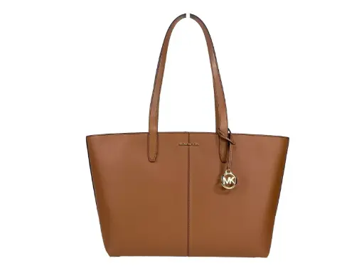 [BG 6167358] Medium Zip Top Tote Carryall Bag Brown