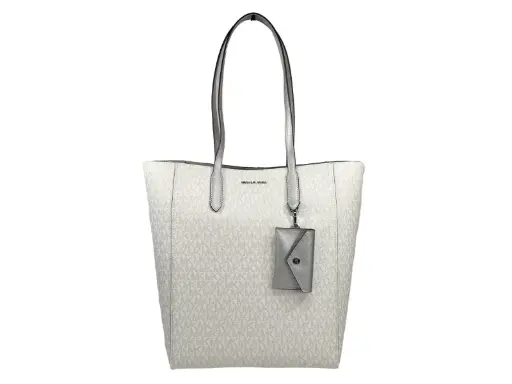 [BG 6164775] Vincent With Card Case Large Tote Purse Bag Silver