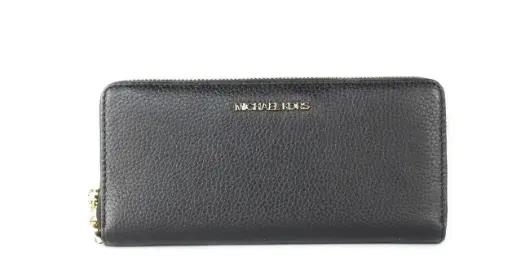 [BG 1916532] Jet Set Travel Large Black Pebble Leather Continental Wrist Wallet