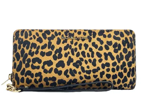 [BG 6167250] Jet Set Animal Print Continental Wristlet Wallet