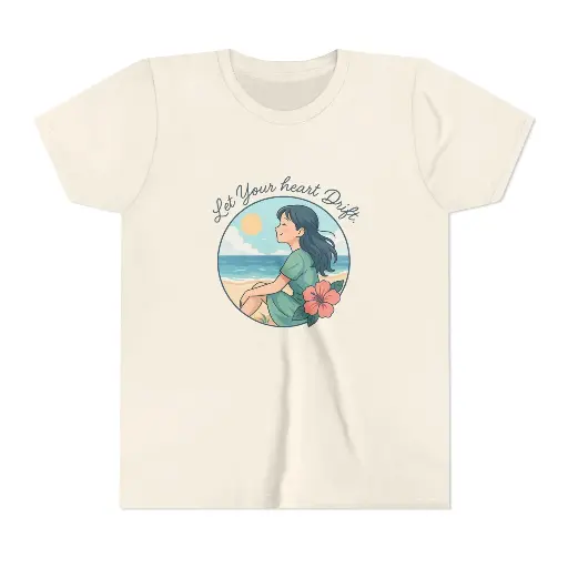 Let Your Heart Drift Ocean Vibe Youth Short Sleeve Tee